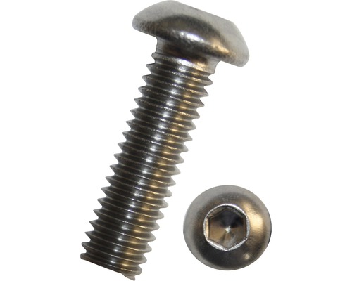 Halbrundkopfschraube ISO 7380-1 M8x30 mm, Edelstahl A2 Linsenkopfschraube mit Innensechskant