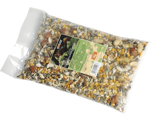 Compléments alimentaires dobar nourriture pour écureuils 1 kg Nourriture pour écureuils dans un emballage transparent