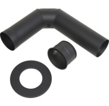 Ofenrohrbogen, Rosette und Erweiterung aus Stahl