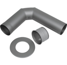 Rohrbogen, Verbindungsstück und Rosette für Ofenrohre