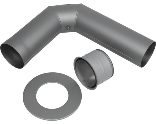 Rohrbogen, Verbindungsstück und Rosette für Ofenrohre