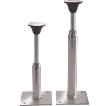 Deux supports métalliques réglables avec plaque de montage pour la fixation.