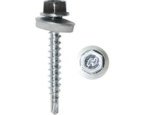 Blechschraube mit Dichtscheibe und Bohrspitze