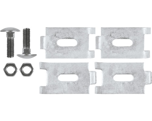 Cornières d'assemblage, galvanisées à chaud, avec vis, 2 pièces