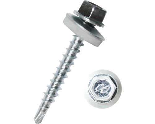 Blechschraube mit Sechskantkopf und Dichtscheibe