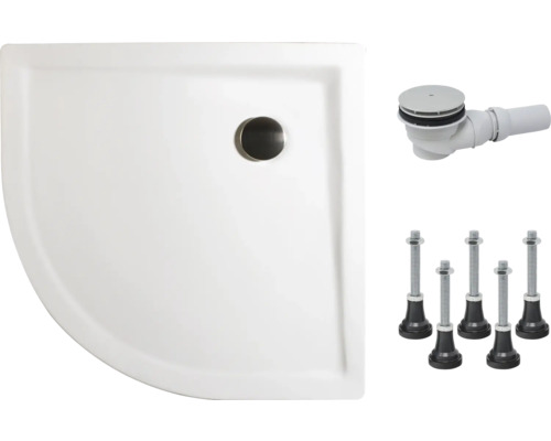 Kit complet receveur de douche SCHULTE ExpressPlus 100 x 100 x 3.5 cm blanc alpin lisse EP212057 04