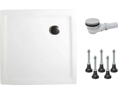 Kit complet receveur de douche SCHULTE ExpressPlus 90 x 90 x 3.5 cm blanc alpin lisse EP212090 04