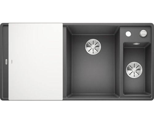 Évier avec égouttoir et planche à découper