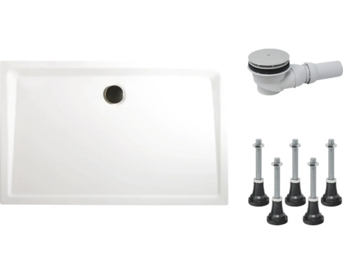 Kit complet receveur de douche SCHULTE ExpressPlus 90 x 100 x 3.5 cm blanc alpin lisse EP212910 04