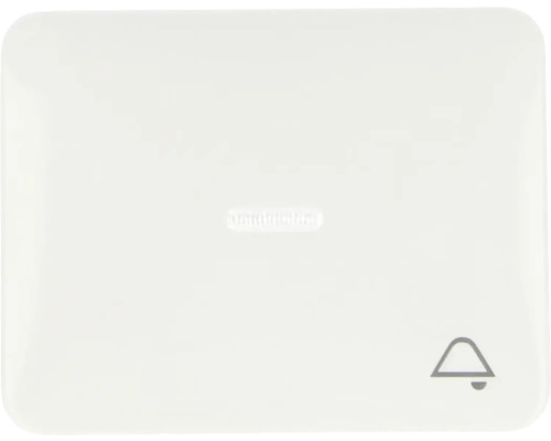 Bascule d'interrupteur avec impression sonnette + petite calotte transparente Busch-Jaeger 1789 Kl-24G Alpha Nea blanc studio