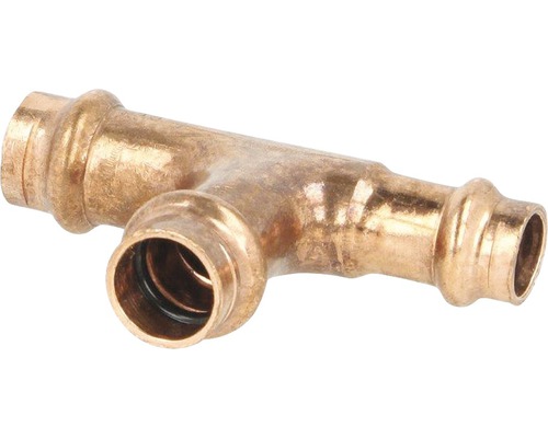 Raccord à compression Viega Sanpress avec contour SC pièce en T 18x18x15mm 315009 Raccord en T en laiton pour installations sanitaires
