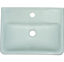 Lavabo en céramique avec trou de robinet et trop-plein