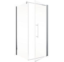 Cabine de douche d''angle avec porte et poignée