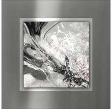 Peinture abstraite dans un cadre métallique