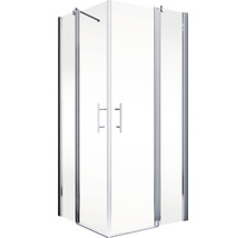 Eckeinstieg mit Pendeltür SCHULTE Alexa Style 2.0 ExpressPlus 90 x 90 cm Profil aluminium Klarglas schmutzabweisende Glasbeschichtung Türanschlag links Türanschlag rechts