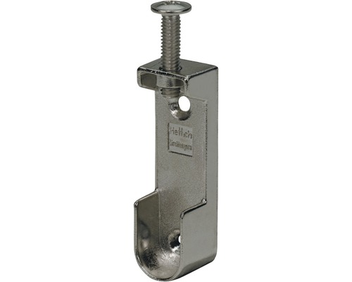 Support pour barre de penderie 15/30 mm nickelé, 1 pièce Support de tringle à vêtements en métal avec vis