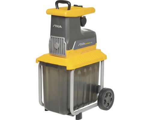 Broyeur de jardin avec bac de récupération et roues