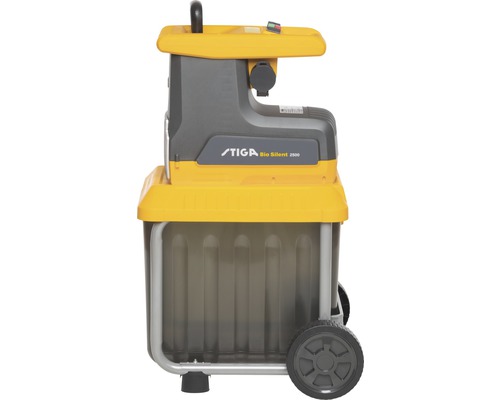 Broyeur de jardin avec bac de ramassage et roues