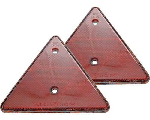Réflecteur triangulaire paquet = 2 pces pour remorque