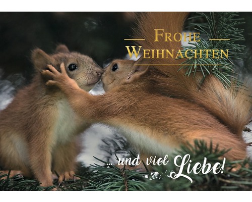 Carte de Noël Frohe Weihnachten … und viel Liebe! 14,8x10,5 cm