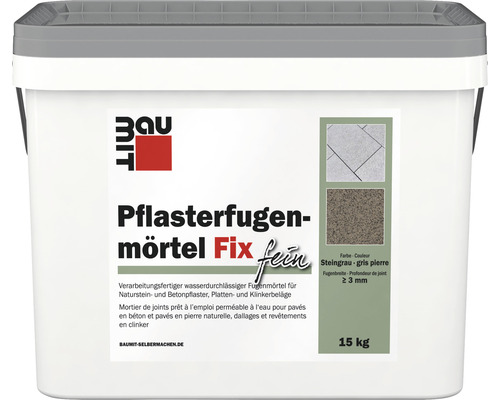 Mortier pour joints de pavés Baumit Fix gris pierre fin 15 kg