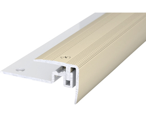Treppenkantenprofil Alu PS 400 sahara 30x25x1000mm Treppenkantenprofil aus Metall mit Schraube
