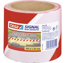 Tesa Signal Absperrband Warnband rot weiß 8 cm x 100 m-thumb-0