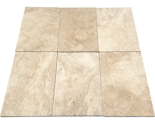 Six carreaux en travertin