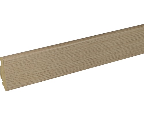 SKANDOR Sockelleiste Eiche beige FU60L 19 x 58 x 2400 mm Fussleiste aus Holz