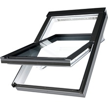 Fenêtre à ouverture par rotation Fakro PVC PTP-V U3 66x118 cm avec aération permanente-thumb-0