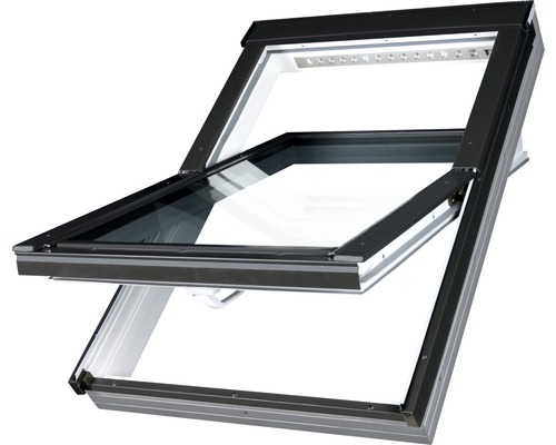 Fenêtre à ouverture par rotation Fakro PVC PTP-V U3 66x118 cm avec aération permanente-0