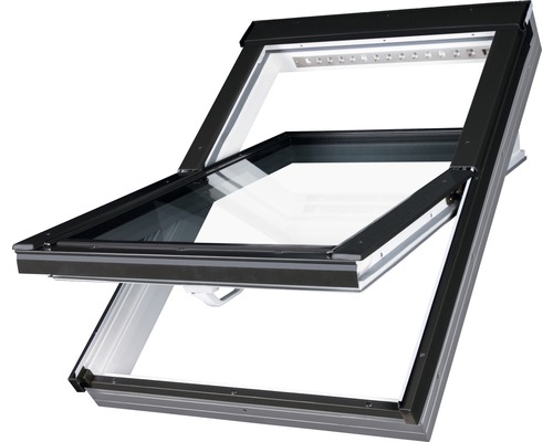 Fenêtre à ouverture par rotation Fakro PVC PTP-V U5 55x78 cm avec aération permanente