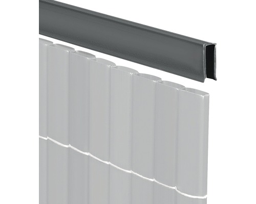 Profilé de recouvrement en U videx pour Rügen 150 cm anthracite Couverture de clôture pour brise-vue