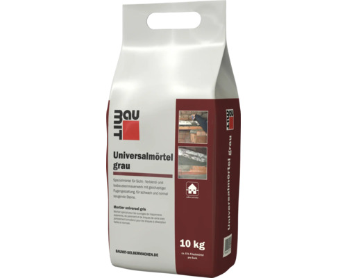 Mortier universel Baumit gris 10 kg Mortier universel gris Baumit, sac de 10 kilogrammes