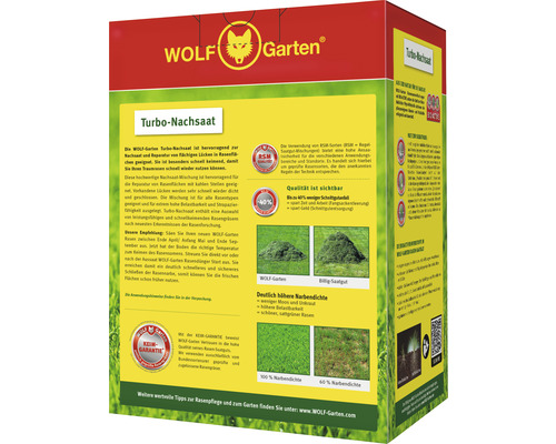 Wolf Garten Turbo-Nachsaat Packung zur Rasenreparatur