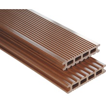 Lame de plancher Konsta WPC Futura brun lisse 26x145x4000 mm-thumb-0