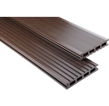 Lame de plancher Konsta WPC Primera marron chocolat lisse 26x145x3500 mm-thumb-0