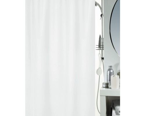 Rideau de douche spirella Altro blanc textile 120 x 200 cm
