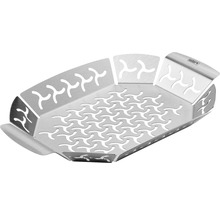 Barquette à griller en acier inoxydable avec découpes