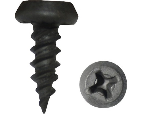 Vis de raccordement de profilés 3,9x11 mm, 100 pièces Vis noire à tête fraisée et empreinte cruciforme