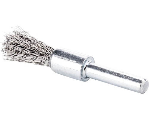 Brosse-pinceau Lessmann Ø 30 mm longueur 68 mm fil d'acier Brosse métallique avec tige pour perceuse