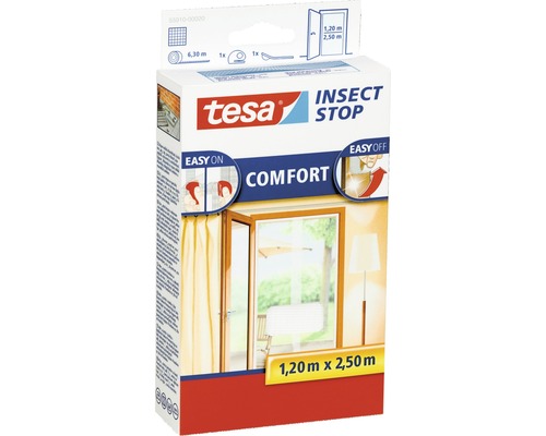 Moustiquaire porte persienne tesa Insect Stop Comfort sans perçage blanc 2x 65x250 cm