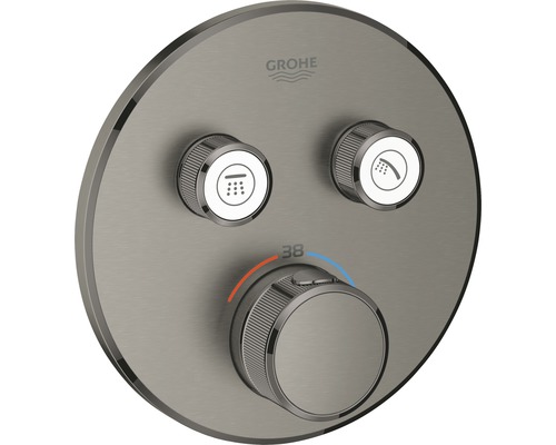 GROHE Badewannenarmatur Unterputz GROHTHERM SMARTCONTROL hard graphite gebürstet 29119AL0