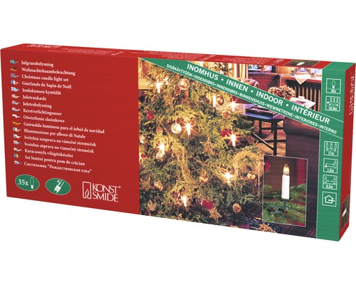 Emballage d'une guirlande lumineuse de bougies pour sapin de Noël d'intérieur de Konstsmide avec 35 bougies
