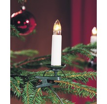 Bougie de Noël électrique avec clip pour fixation sur le sapin de Noël