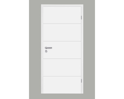Porte intérieure Pertura Perla 05 laque blanche (semblable à RAL 9010) 73,5x198,5 cm droite