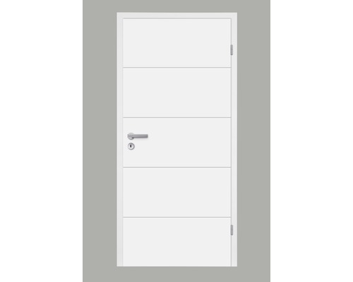 Porte intérieure Pertura Perla 05 laque blanche (semblable à RAL 9010) 73,5x211,0 cm droite