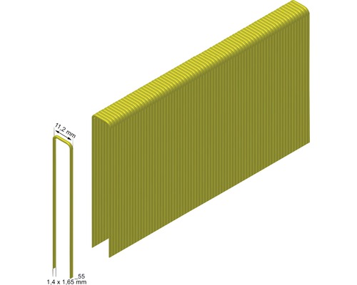Klammern im Block mit Größenangaben