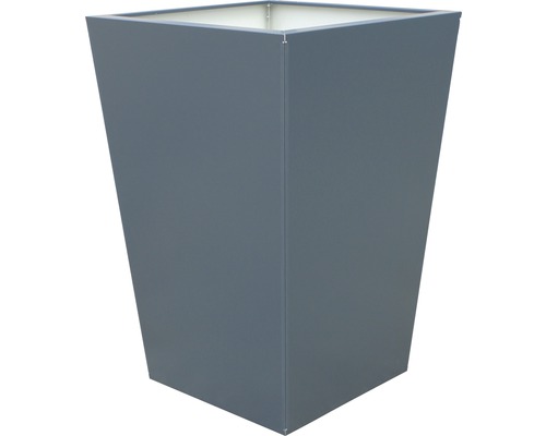 Bac à plantes Palatino Max zinc 68x68x100 cm anthracite Pot de fleurs haut et gris pour le jardin