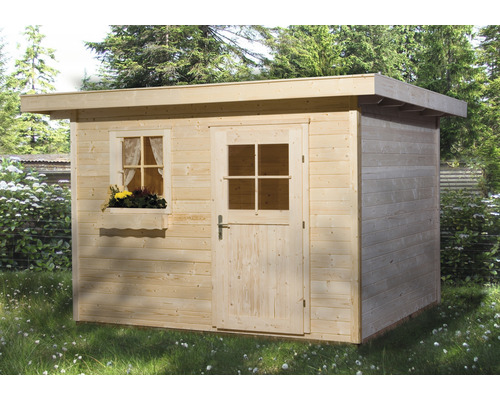 Gartenhaus weka 170 Gr.3 mit Fußboden 356 x 375 cm natur Holzgartenhaus mit Fenster und Tür im Garten